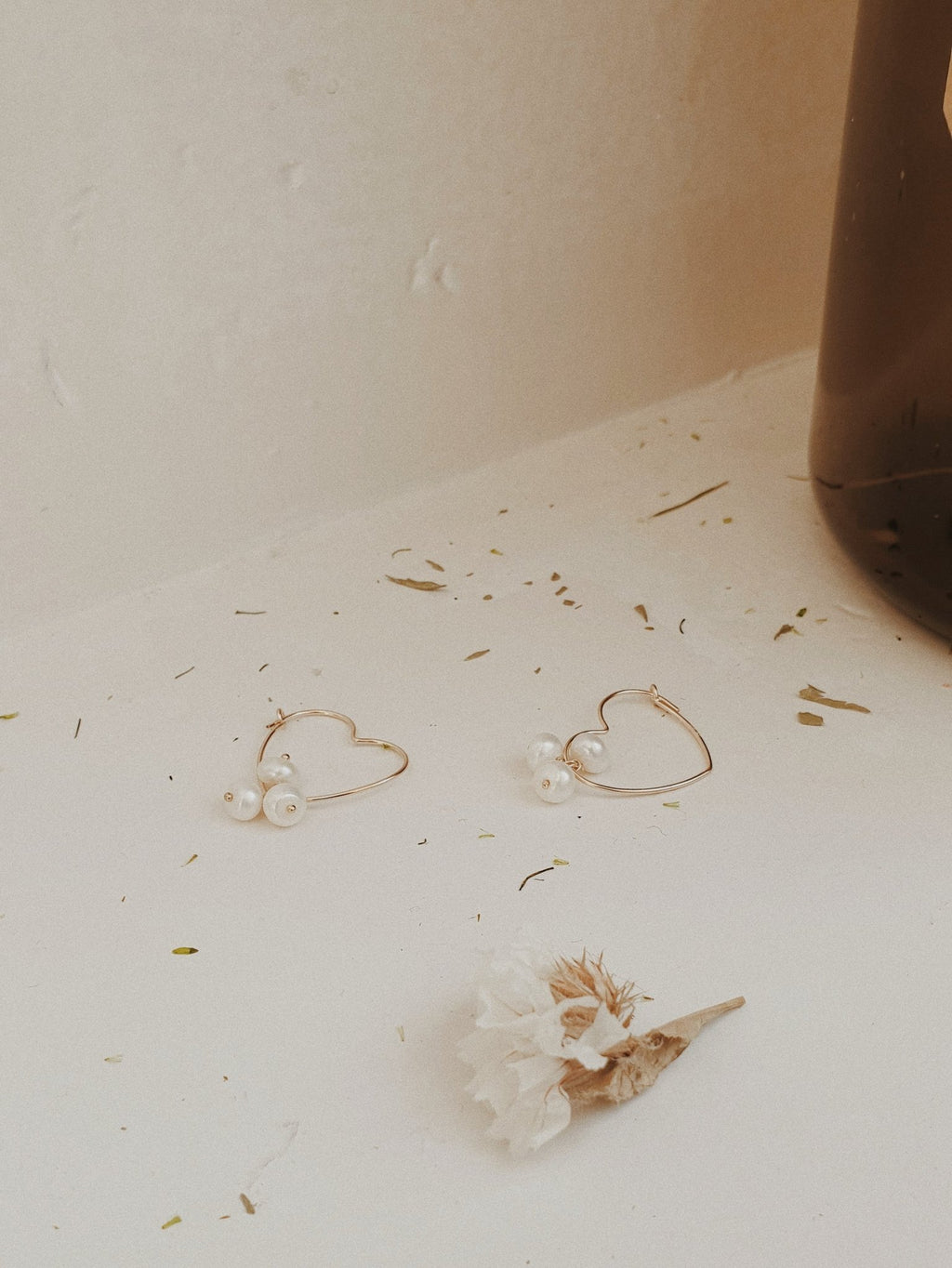 Créoles cœurs et perles de culture - fashion club