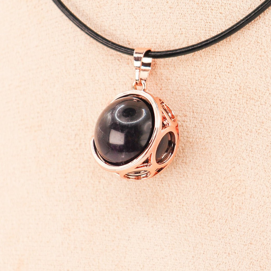 Pendant | Amethyst Moon Sphere - fashion club
