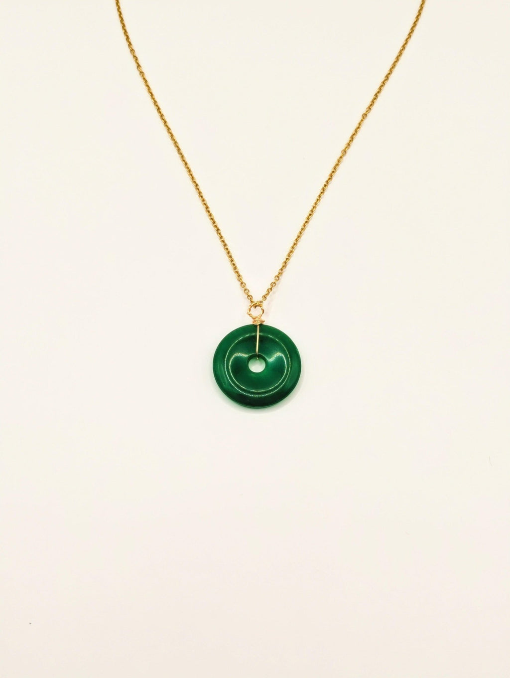 Pendentif Donut en Jade de Malaisie - fashion club