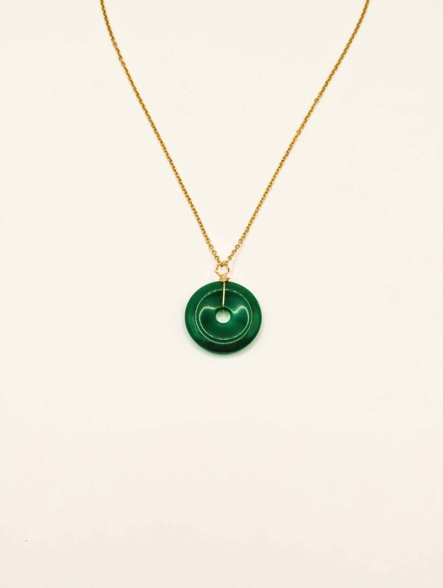 Pendentif Donut en Jade de Malaisie - fashion club