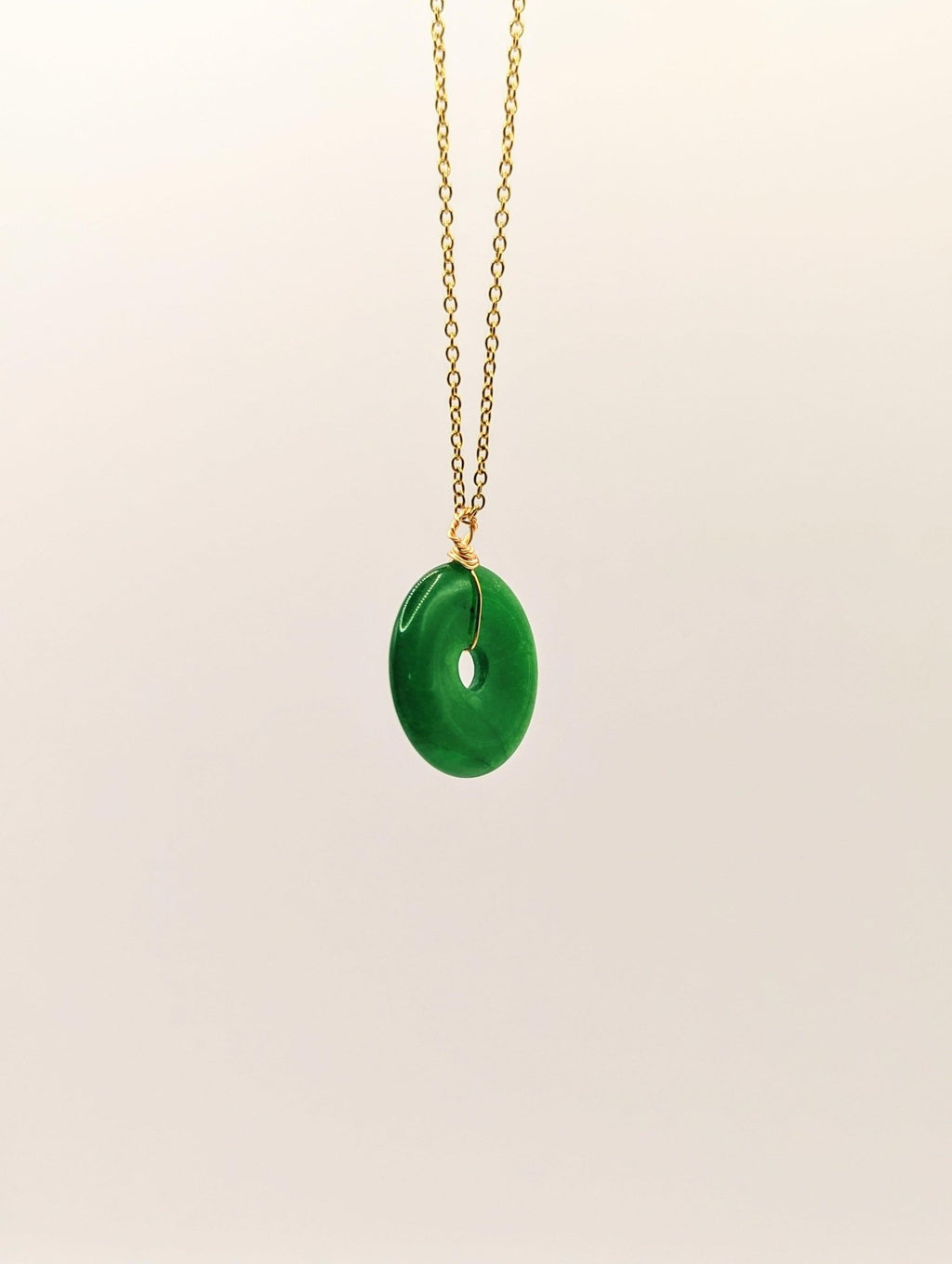 Pendentif Donut en Jade de Malaisie - fashion club