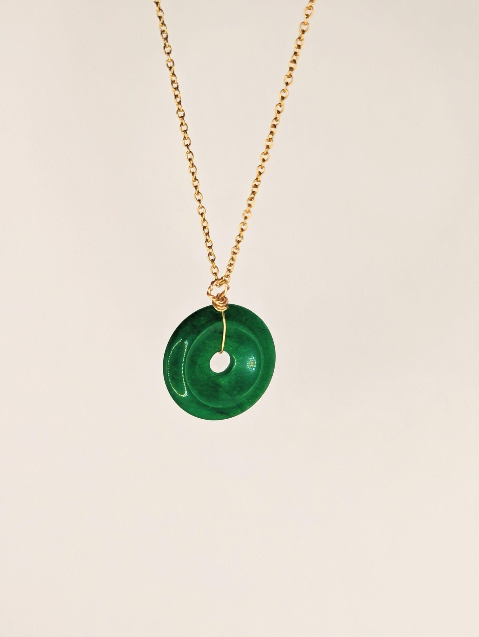 Pendentif Donut en Jade de Malaisie - fashion club