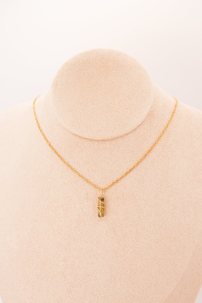 Pendentif | Mini piliers en Jade "Fleurs de prunier" - fashion club